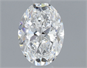 Natural Diamond 0.50 Carats, Oval with  Cut, E Color, VVS2 Clarity and Certified by GIA