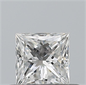 Natural Diamond 0.31 Carats, Princess with  Cut, F Color, VVS2 Clarity and Certified by GIA