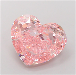 Picture of Lab Grown Diamond 10.02 Carats, Heart with  Cut, Fancy Vivid Pink Color, VS2 Clarity and Certified by IGI