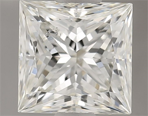 Picture of Natural Diamond 0.90 Carats, Princess with  Cut, J Color, SI1 Clarity and Certified by GIA