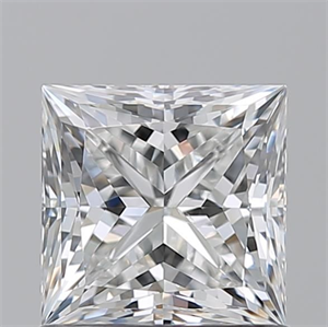 Picture of Natural Diamond 1.10 Carats, Princess with  Cut, E Color, SI1 Clarity and Certified by GIA