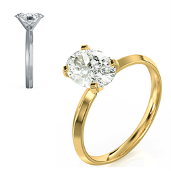 Picture of Oval diamond engagement ring mounting