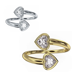 Picture of Toi Et Moi Lab diamonds 0.66 carat ring