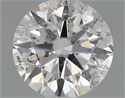 Natural Diamond 0.70 Carats, Round with Excellent Cut, F Color, SI2 Clarity and Certified by IGI