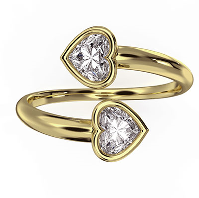 Toi Et Moi Lab diamonds 0.66 carat ring