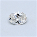 Natural Diamond 0.30 Carats, Oval with  Cut, G Color, SI2 Clarity and Certified by GIA