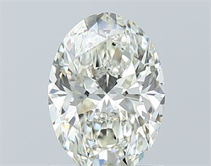 Foto Diamante Natural 1.01 quilates, Ovalado , Color J, claridad SI1 y certificado GIA de