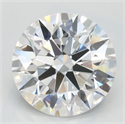 Lab Grown Diamond 2.46 Carats, Round with Excellent Cut, D Color, VVS1 Clarity and Certified by GIA