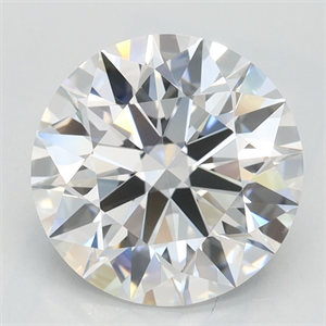 Picture of Lab Grown Diamond 2.46 Carats, Round with Excellent Cut, D Color, VVS1 Clarity and Certified by GIA