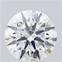 Lab Grown Diamond 3.58 Carats, Round with Ideal Cut, E Color, IF Clarity and Certified by IGI