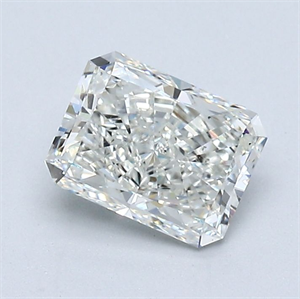 Picture of Natural Diamond 1.01 Carats, Radiant with  Cut, I Color, VS2 Clarity and Certified by GIA