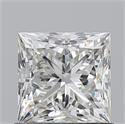 Natural Diamond 1.01 Carats, Princess with  Cut, J Color, VS1 Clarity and Certified by GIA