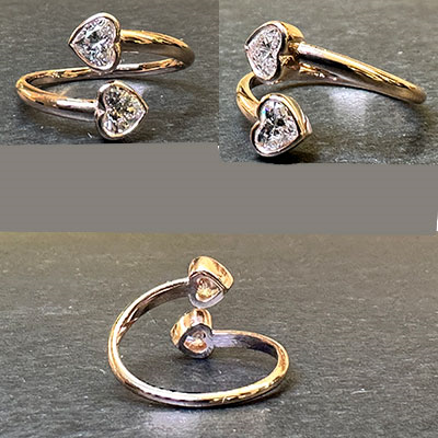 Toi Et Moi Lab diamonds 0.66 carat ring