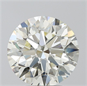 Natural Diamond 3.70 Carats, Round with Excellent Cut, M Color, VS2 Clarity and Certified by GIA