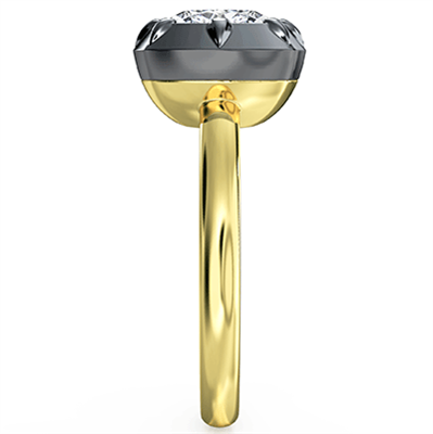 Button bottom engagement or cocktail ring