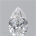 Natural Diamond 0.53 Carats, Pear with  Cut, D Color, VS2 Clarity and Certified by GIA