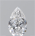 Natural Diamond 0.53 Carats, Pear with  Cut, D Color, VS2 Clarity and Certified by GIA