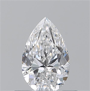 Picture of Natural Diamond 0.53 Carats, Pear with  Cut, D Color, VS2 Clarity and Certified by GIA