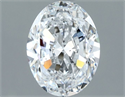 Natural Diamond 0.90 Carats, Oval with  Cut, D Color, SI1 Clarity and Certified by GIA