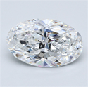 Natural Diamond 4.01 Carats, Oval with  Cut, D Color, VS2 Clarity and Certified by GIA