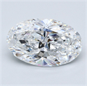 Natural Diamond 4.01 Carats, Oval with  Cut, D Color, VS2 Clarity and Certified by GIA