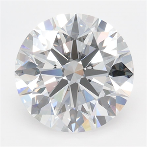 Picture of Lab Grown Diamond 3.65 Carats, Round with Ideal Cut, D Color, IF Clarity and Certified by IGI