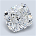 Natural Diamond 2.52 Carats, Cushion with  Cut, E Color, VS1 Clarity and Certified by GIA