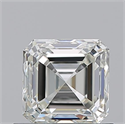 Natural Diamond 0.81 Carats, Asscher with  Cut, J Color, VVS1 Clarity and Certified by GIA