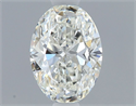 Natural Diamond 0.50 Carats, Oval with  Cut, H Color, SI1 Clarity and Certified by GIA