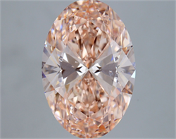 Picture of Lab Grown Diamond 5.05 Carats, Oval with  Cut, Fancy Intense Pink Color, VS2 Clarity and Certified by IGI