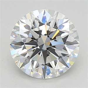 Picture of Lab Grown Diamond 1.56 Carats, Round with Excellent Cut, E Color, VVS2 Clarity and Certified by GIA