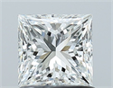 Natural Diamond 1.00 Carats, Princess with  Cut, G Color, SI1 Clarity and Certified by GIA