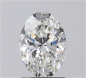 Natural Diamond 1.01 Carats, Oval with  Cut, I Color, SI1 Clarity and Certified by GIA