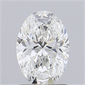 Natural Diamond 1.02 Carats, Oval with  Cut, H Color, SI2 Clarity and Certified by GIA