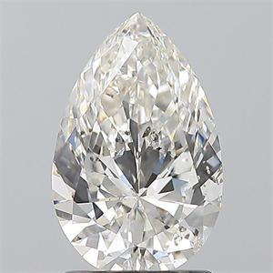 Picture of Natural Diamond 1.50 Carats, Pear with  Cut, H Color, SI2 Clarity and Certified by GIA
