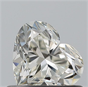 Natural Diamond 0.53 Carats, Heart with  Cut, J Color, VVS2 Clarity and Certified by GIA