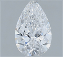 Natural Diamond 0.55 Carats, Pear with  Cut, D Color, VVS2 Clarity and Certified by GIA