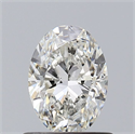Natural Diamond 0.80 Carats, Oval with  Cut, H Color, SI1 Clarity and Certified by GIA
