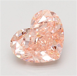 Picture of Lab Grown Diamond 2.55 Carats, Heart with  Cut, Fancy Vivid Pink Color, VVS2 Clarity and Certified by IGI