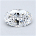 Natural Diamond 1.20 Carats, Oval with  Cut, D Color, VS1 Clarity and Certified by GIA
