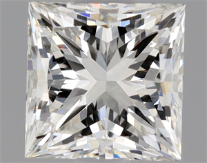 Picture of Natural Diamond 0.50 Carats, Princess with  Cut, H Color, VVS2 Clarity and Certified by GIA