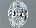 Natural Diamond 0.58 Carats, Oval with  Cut, G Color, VS1 Clarity and Certified by GIA