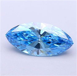 Picture of Lab Grown Diamond 2.01 Carats, Marquise with  Cut, Fancy Vivid Blue Color, VS1 Clarity and Certified by IGI