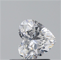 Natural Diamond 0.52 Carats, Heart with  Cut, E Color, SI1 Clarity and Certified by GIA