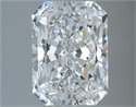 Natural Diamond 5.02 Carats, Radiant with  Cut, D Color, SI2 Clarity and Certified by GIA