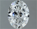 Natural Diamond 0.80 Carats, Oval with  Cut, F Color, VVS2 Clarity and Certified by GIA