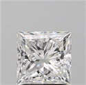 Natural Diamond 2.20 Carats, Princess with  Cut, F Color, SI2 Clarity and Certified by GIA