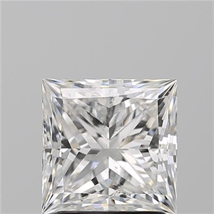 Picture of Natural Diamond 2.20 Carats, Princess with  Cut, F Color, SI2 Clarity and Certified by GIA
