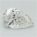 Lab Grown Diamond 1.22 Carats, Pear with  Cut, E Color, VS1 Clarity and Certified by IGI