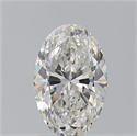 Natural Diamond 1.50 Carats, Oval with  Cut, H Color, SI1 Clarity and Certified by GIA